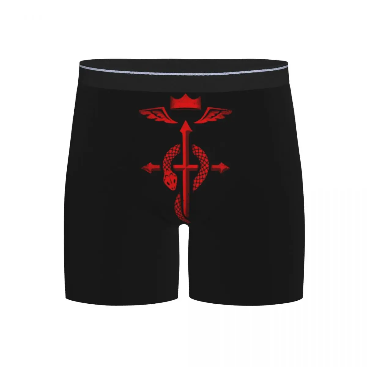 

Long Boxer Underpants Shorts Fullmetal Alchemist Flamel Essential Panties Men's Breathable Underwear for Homme Man Boyfriend
