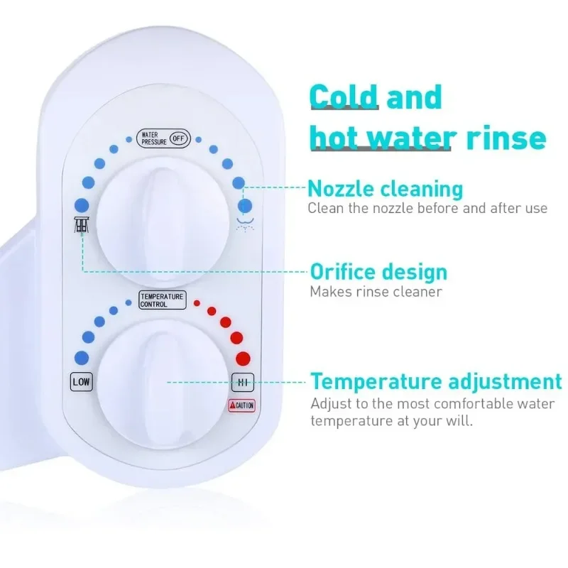 

Ультратонкая насадка-биде Superior для унитаза - одинарная форсунка, регулируемое давление воды, неэлектрический распылитель для интимной гигиены