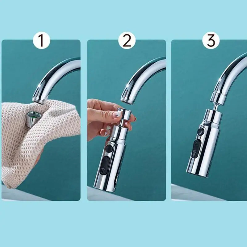 Keuken Kraan Beluchter 3 Modi Badkamer Anti-Splash Tap Extender Adapter Kraan Wastafel Sproeier Besparing Waterkraan Filter Mondstuk