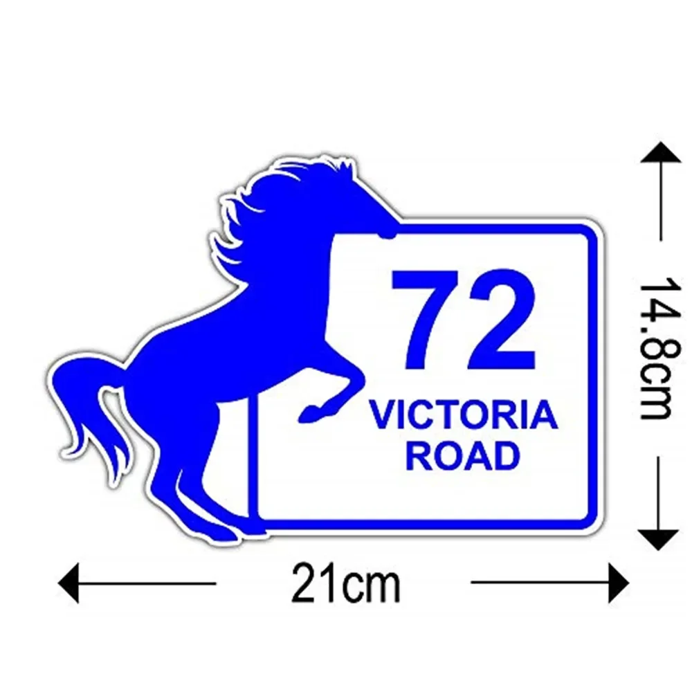 4X شخصية Wheelie بن عدد ملصقات رقم المنزل اسم الشارع مستطيل نمط ألوان متعددة مخصصة #4