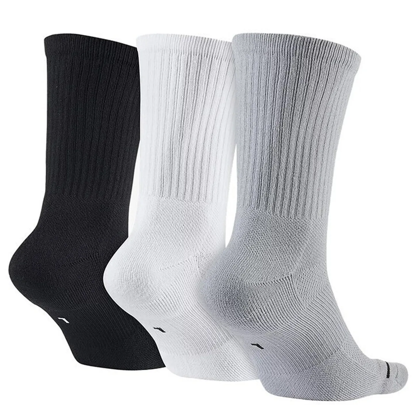 Nike (NIKE) 3-Pack Socks for Men and Women: Air Jordan Training Breathable Casual Socks, Mid-Calf Sports Socks SX5545-019 view 2