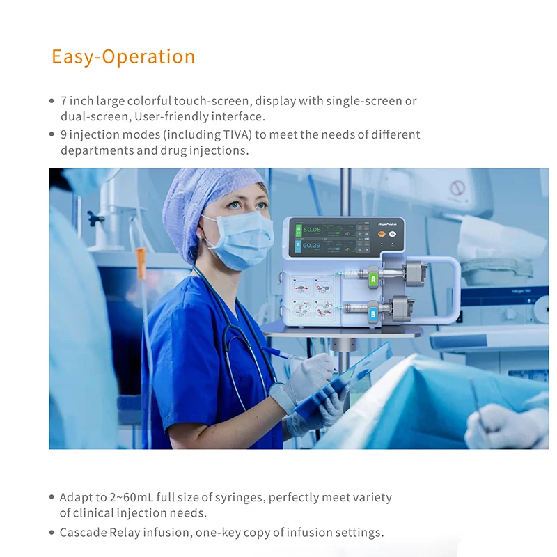 Portable Cheap Price Medical Vet Apparatus Veterinary Equipment Tci Dual Channel Infusion Syringe Pump Injection Pump Price