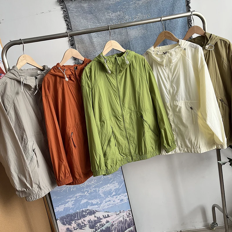 

Легкая дышащая летняя солнцезащитная одежда с капюшоном для пар, мужская свободная посадка, модная городская одежда Long Sve Jaet