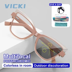 VICKI Fashion Butterfly New Design Blue Light Protection Glasses Progressive Customizable Prescription Photochromic Glasses 2219