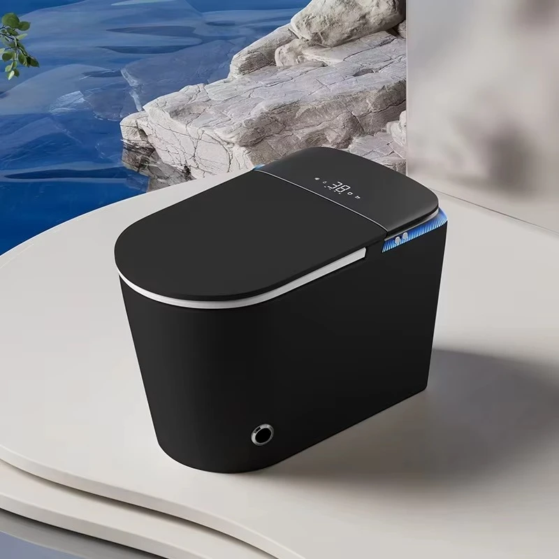 

Black Color New Design Good Quality Floor Mounted Intelligent Water Closet Bathroom Ceramic Smart Toilet With Automatic Seat