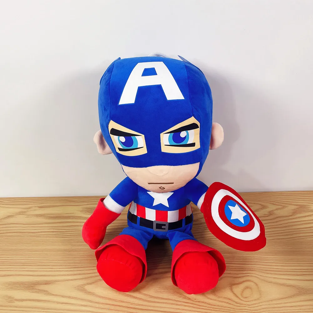 45cm Superhero Ironman Spider man Captain America Stuffed Plush Toy Spider Doll Room Ornament Bed Sofa hold pillow Gift