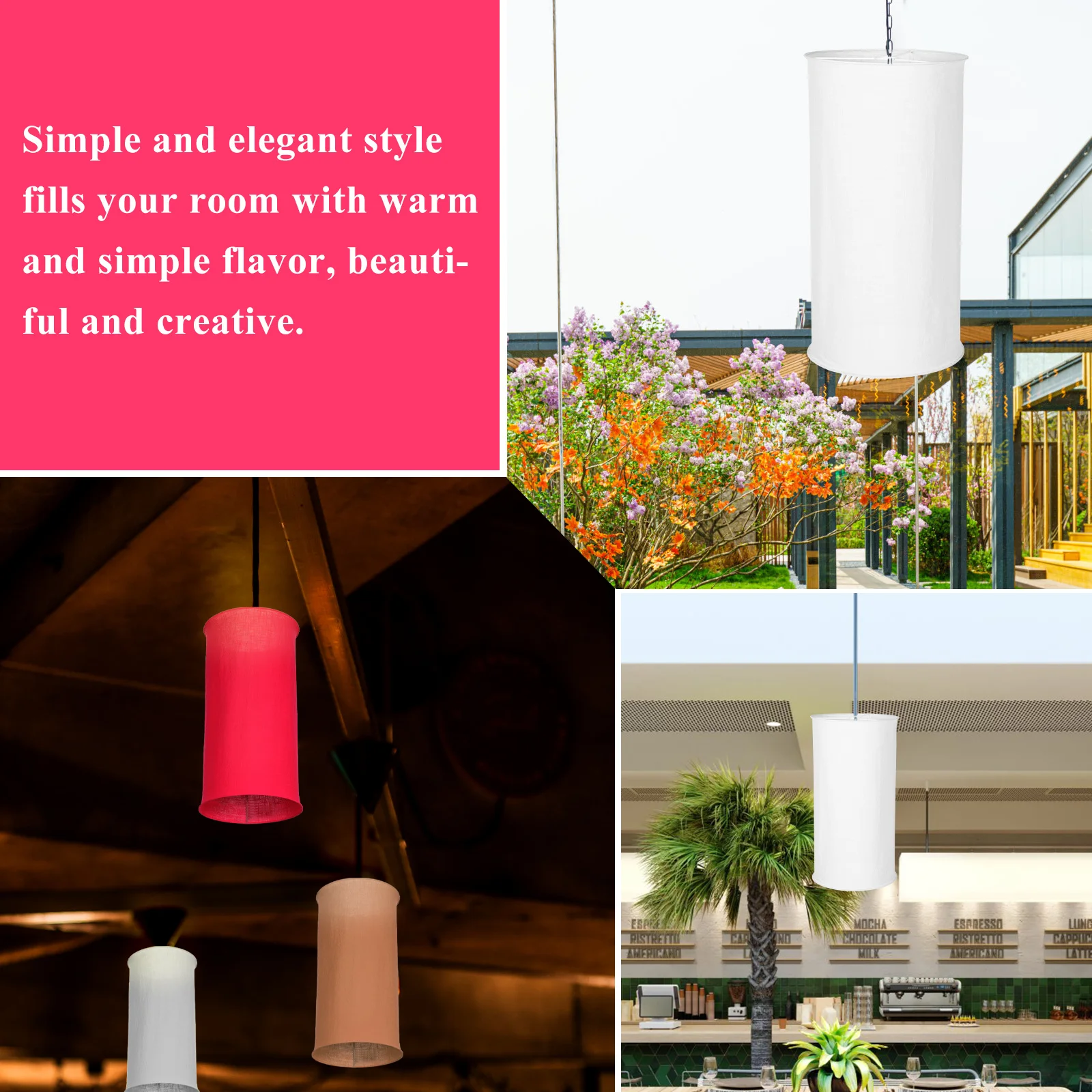 

Тканевый абажур, минималистичный E27 для люстры, настольной лампы, современный подвесной светильник, подвесной абажур, декоративное освещение