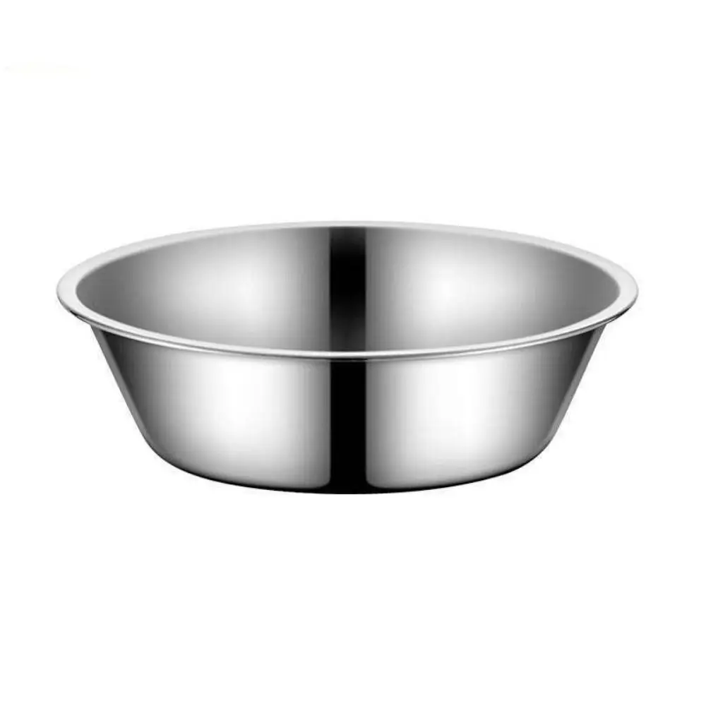 

Dog Feeding Bowl Large Capacity Dog Bowl Non-rust Silver Cat Feeder Stainless Steel Pet Food Container Kitten