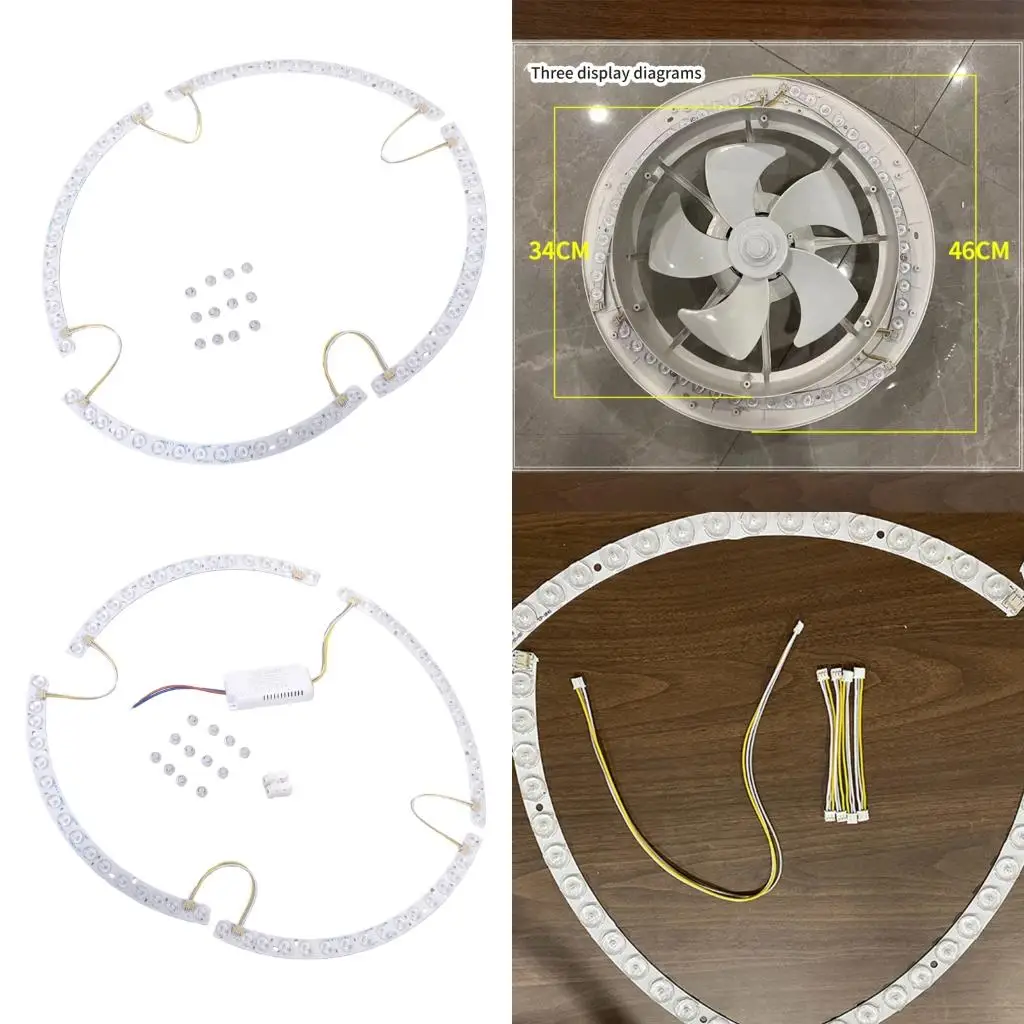 

Пластиковый потолочный вентилятор со светодиодной 3-цветной подсветкой, тихая работа, технология линз, высокое качество