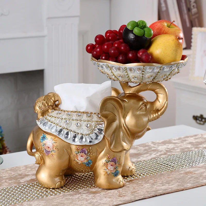 

Beaded Elephant Tissue Box Cover, High-End Decorative Storage Organizer for Living Room Coffee Table, Home Decor