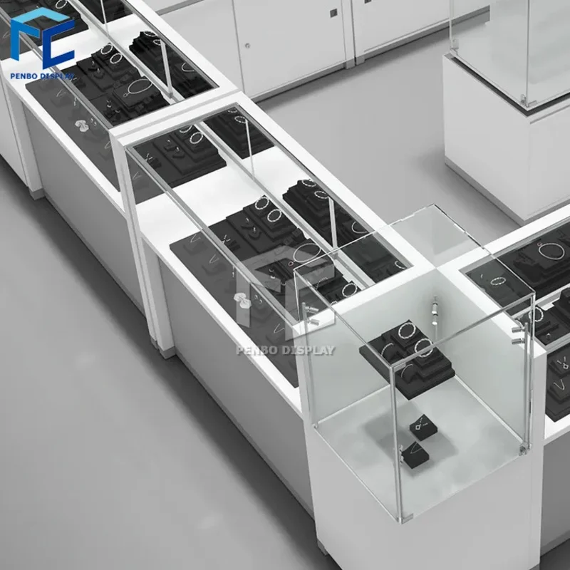 Custom.Factory مباشرة متجر المجوهرات الفاخرة التصميم الداخلي عرض تصميم مخصص لمتجر المجوهرات