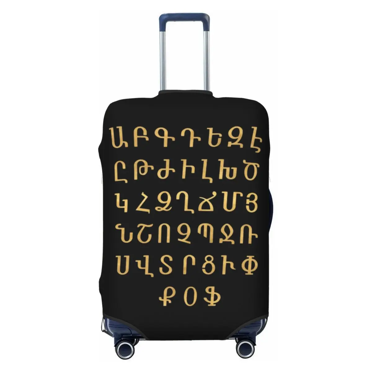

Armenian Alphabet Art Suitcase Cover Washable Luggage Protective Covers for 18-32 inch