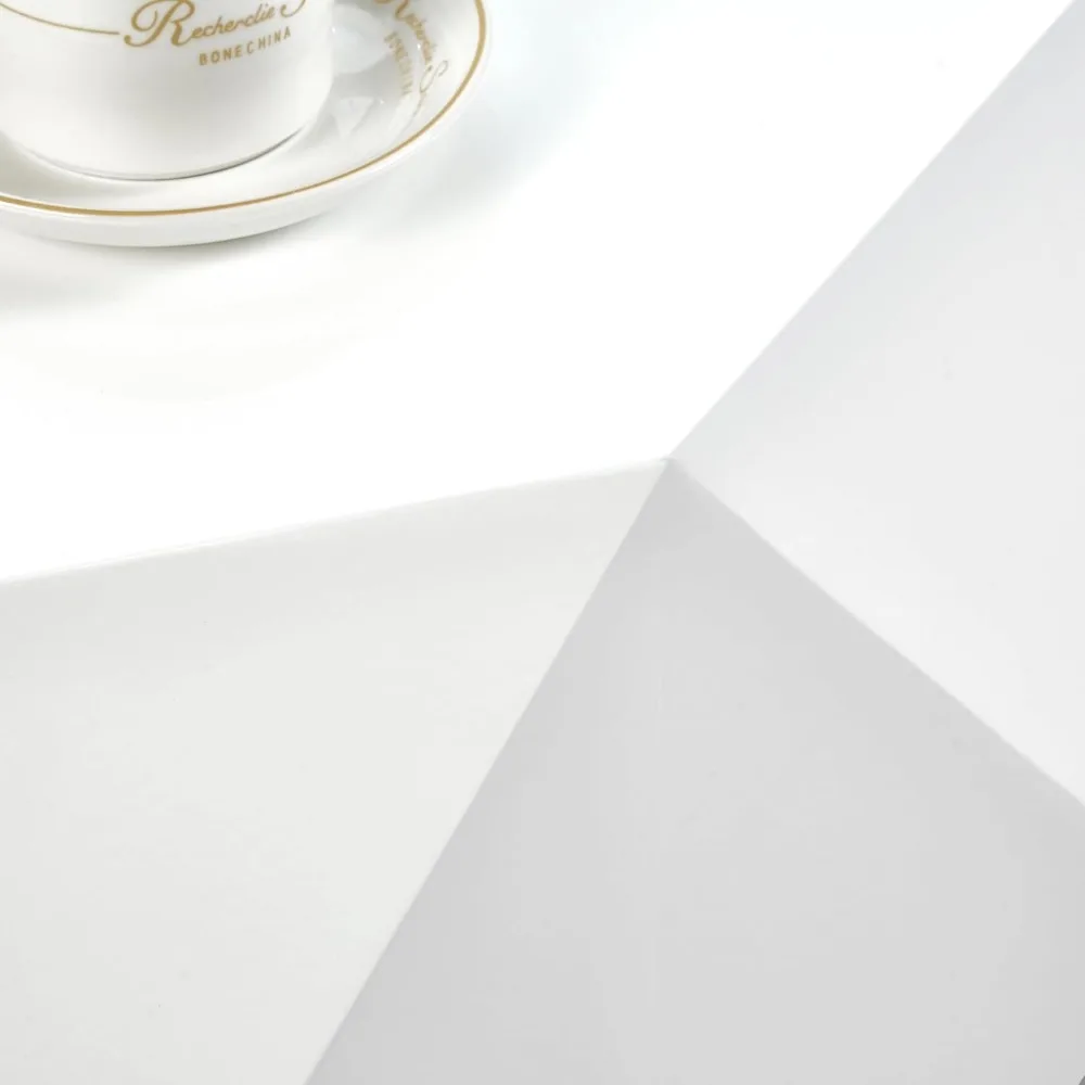 32" White Wood Diamond-Shaped Coffee Table Set for Living Room, Modern Wooden End Table with Spacious Tabletop, Octagon Coffee T