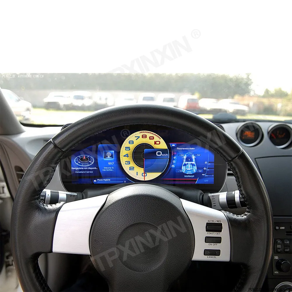 12.3 بوصة مجموعة رقمية لنيسان 350 370Z 2002-2008 LCD لوحة العدادات تحديث 2025 عداد السرعة عداد المسافات لوحة القيادة