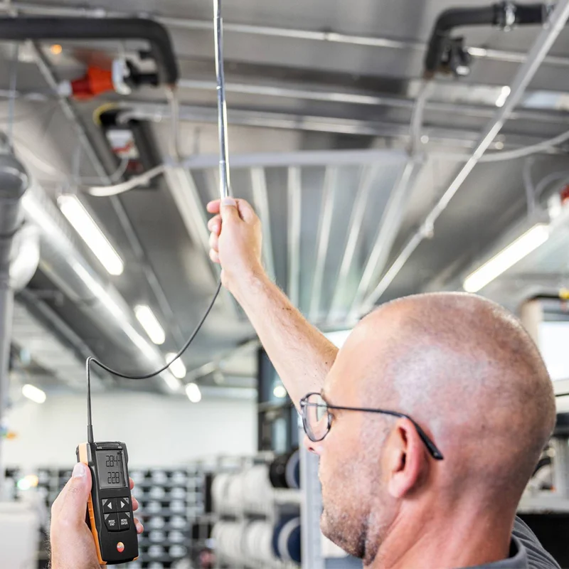 Testo 425 مقياس شدة الريح الرقمي السلك الساخن مع اتصال التطبيق 0563 0425