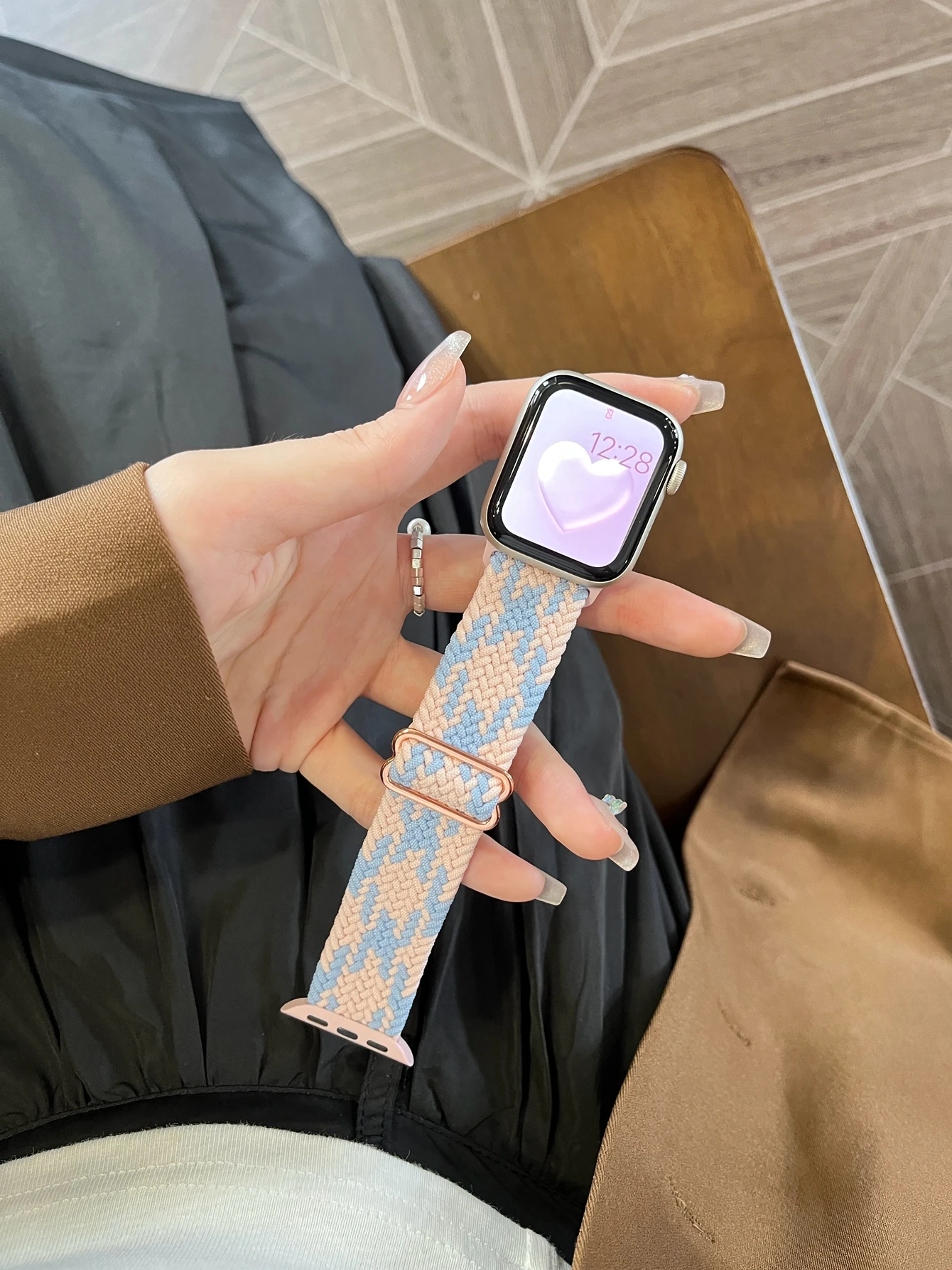 Elastic force Correa For Apple Watch band nylon women Ultra 10/9/8/7/6/5/4/3/2 SE 38mm 40mm 41mm 42mm 44mm 45mm 46mm 49mm Strap