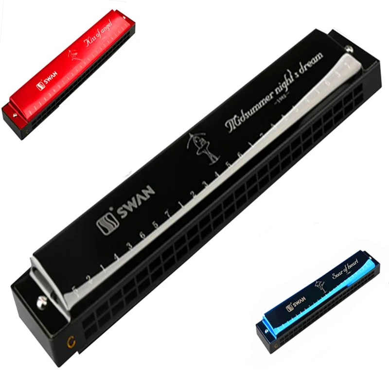 

Swan 24 Holes Tremolo Harmonica Key C Folk Armonica Harpa Tremolo Musica Instrumentos 24 Holes Harmonica 3 Colors To Choose