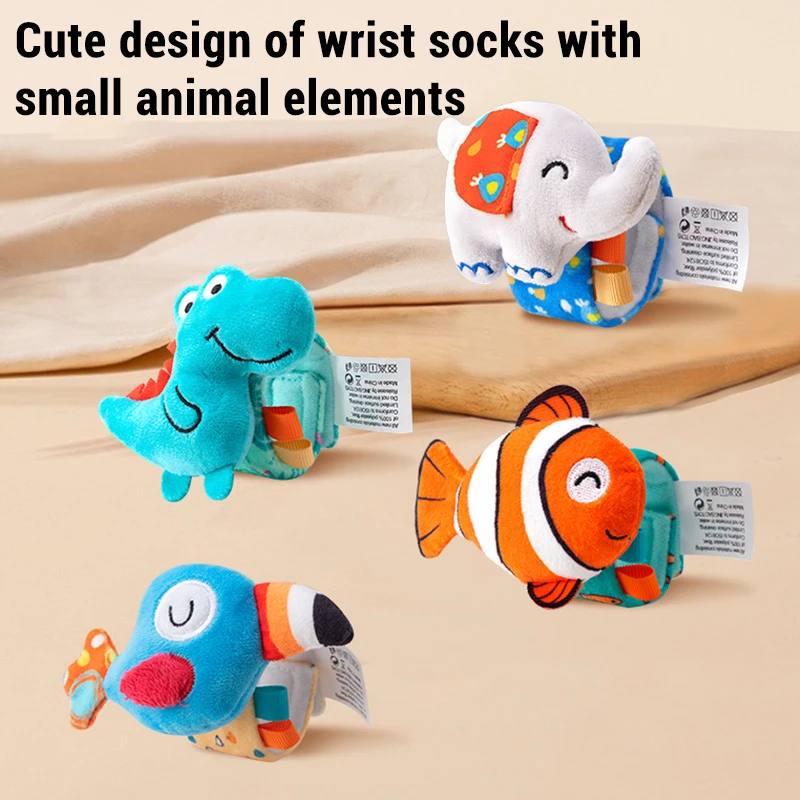 0-12 meses brinquedo do bebê dos desenhos animados alça de pulso chocalhos brinquedos educação precoce interação sensorial desenvolvimento pulseira chocalhos brinquedos