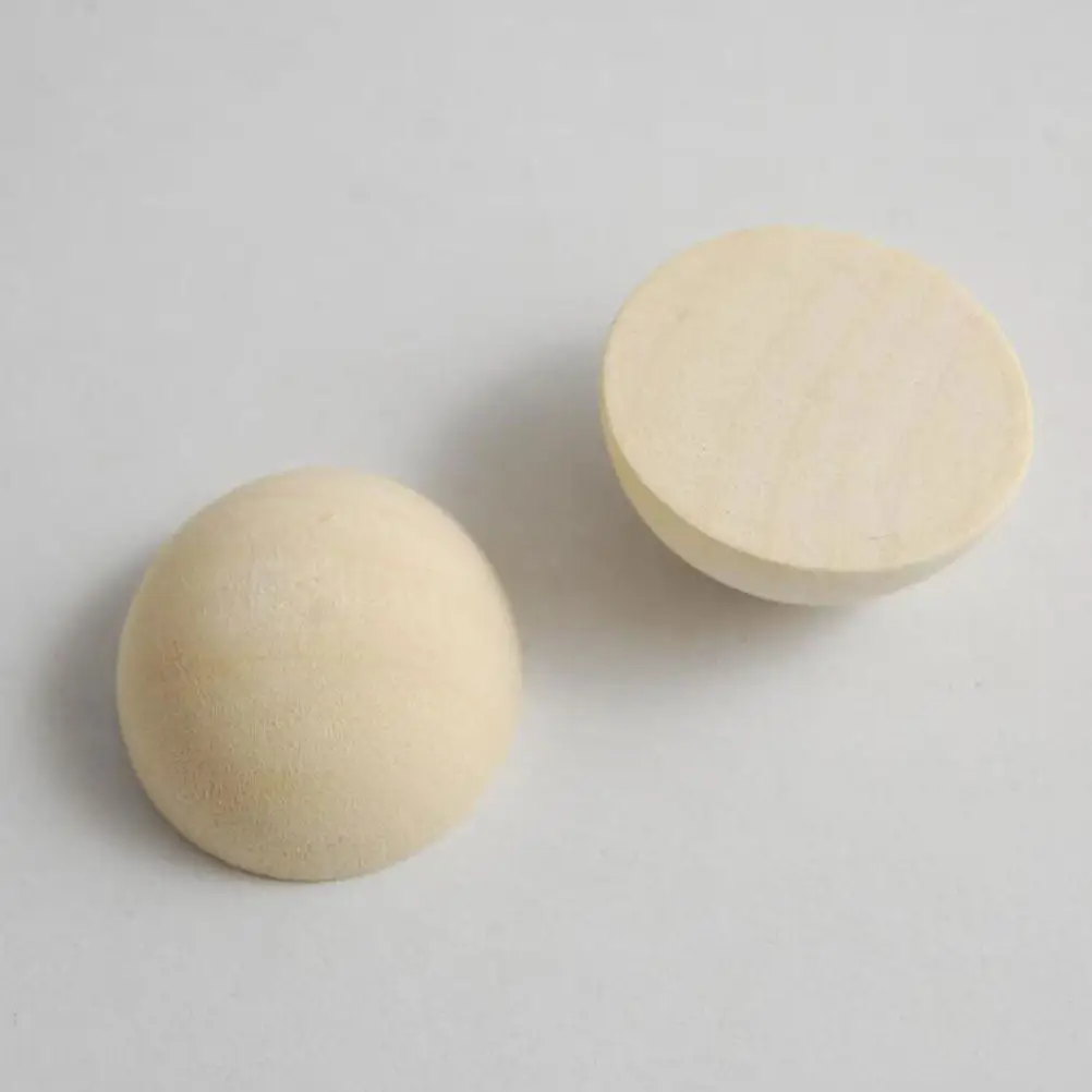 

40Pcs Split Wood Balls 25Mm Unfinished Half Craft Balls Smooth Sturdy Natural Wood for DIY Projects Photo Props Party Decor