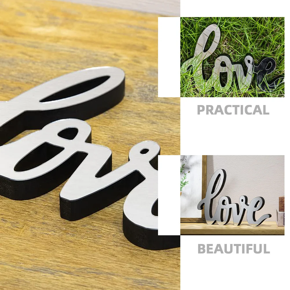 

Mirror Surface Acrylic Letter Sign Love Desk Ornament Decorative Wall Art for Home Office Bedroom Decoration Love Decor