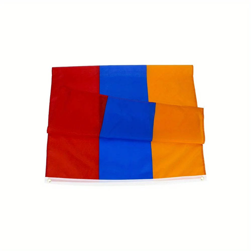 1pc Armenia National Flag 3x5Ft Durable Polyester, Two Brass Grommets, Indoor/Outdoor Patriotic Decoration - view 5