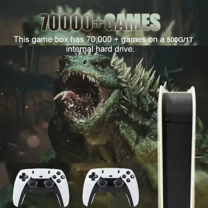 Bezprzewodowy uchwyt Retro Game Console 500GB M15 Batocera 1037U 70000+Games For Wii PS2 PSP GameCube N64 Windows11 Play On TV