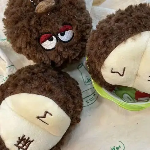 1/2 Uds. Lindo dibujo animado divertido pimienta de Sichuan muñeco de peluche juguetes de peluche llavero bolsa colgante mochila creativa adornos colgantes regalos