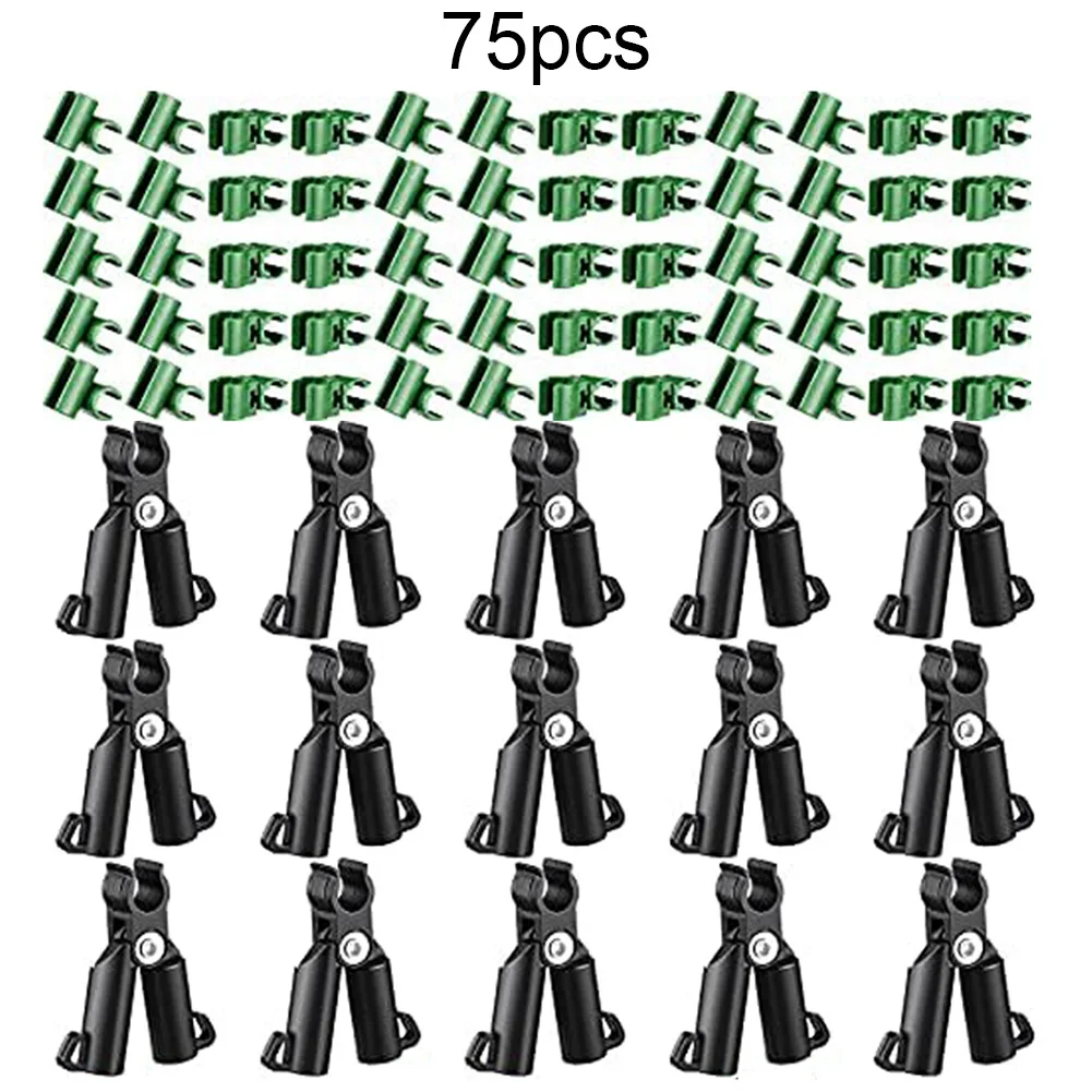 

75pcs Garden Trellis Connector Buckle Clips Plant Trellis Connection Clip Adjustable Fastener Greenhouse Fixed Buckle Clamp