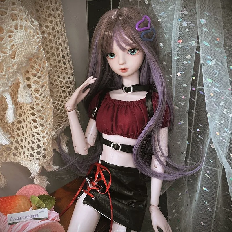 

Fashion 1/3 BJD Hair, Soft Silk 60CM Doll YeLuoLi Curly, Long Straight Wig Free Shipping