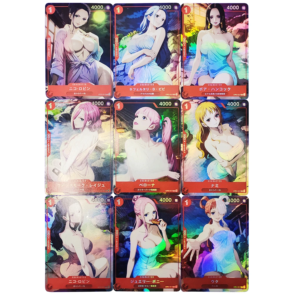 9 pz/set Anime One Piece DIY ACG Nefertari D Vivi Ulti Nami ragazzi gioco giocattoli regali di compleanno di natale carte da collezione gioco da