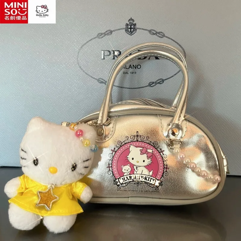 กระเป๋าถือ minio Hello Kitty กระเป๋าใต้วงแขน2023ใหม่ฤดูใบไม้ผลิและฤดูร้อนกระเป๋าสะพายข้างอเนกประสงค์กระเป๋าสะพายไหล่