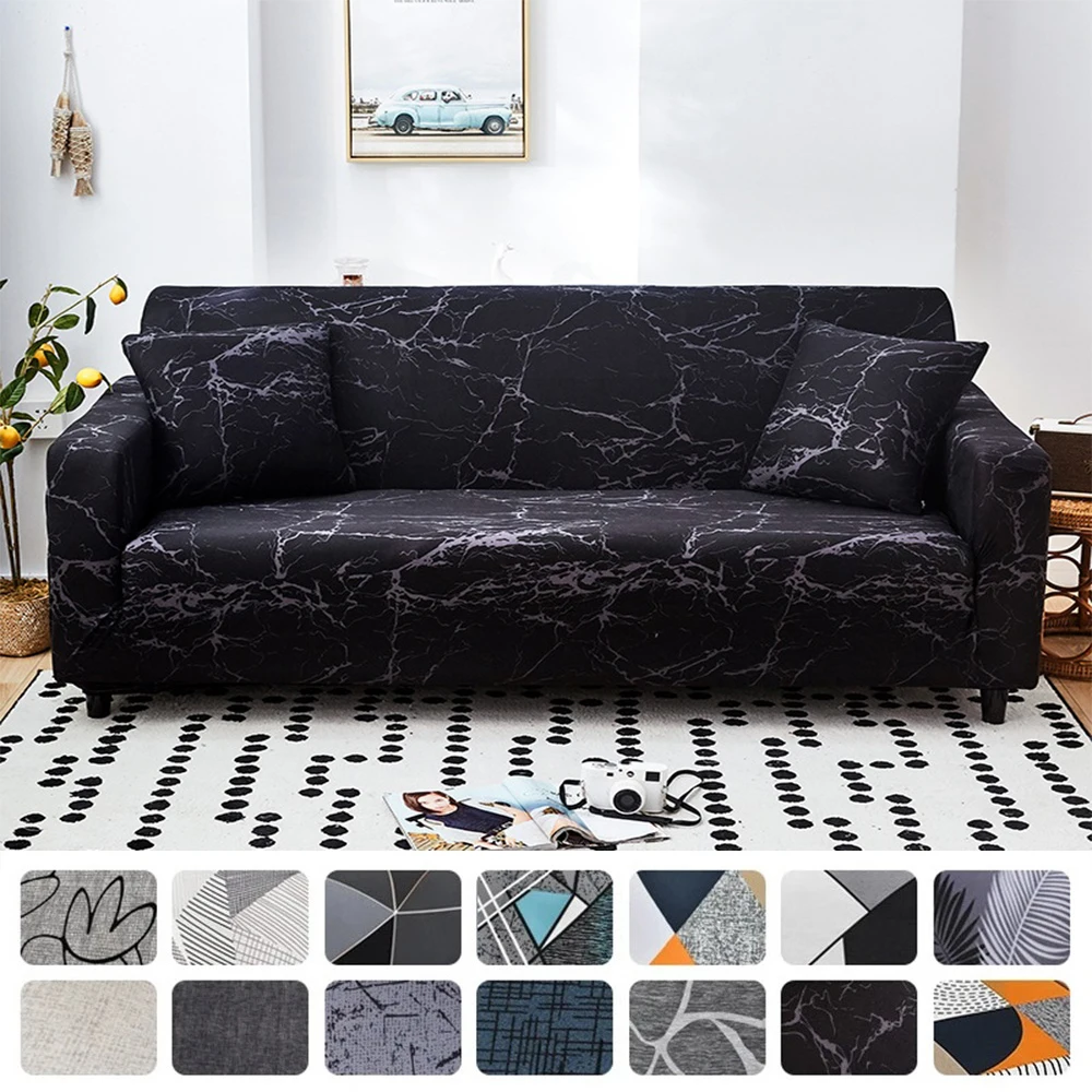 Elastic Sofa Slipcovers Modern Sofa Cover for Living Room Sectional Corner L-shape Chair Protector Couch Cover 1/2/3/4 Seater