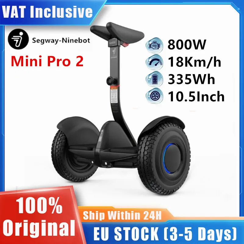 Image of EU-Lagerbestand Original Ninebot By Segway Mini Pro 2 Elektroroller 18km/h Geschwindigkeit 35km Reichweite Selbstbalancierendes Einrad Kompatibel mit Gokart-Kit