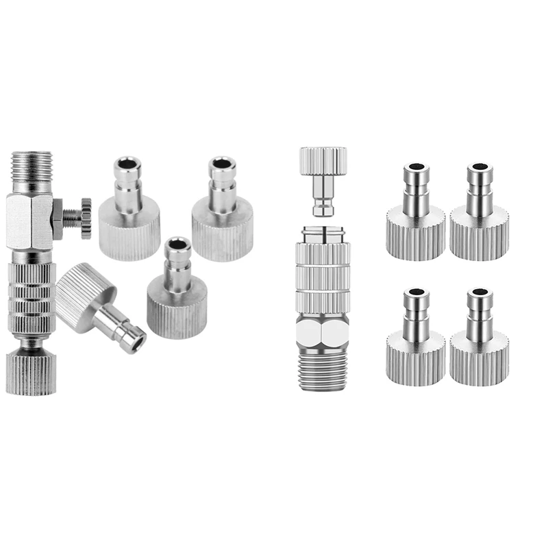 Airbrush Quick Release Coupling Disconnect Adapter With 1/8Inch 5 Male And 1 Female Fittings