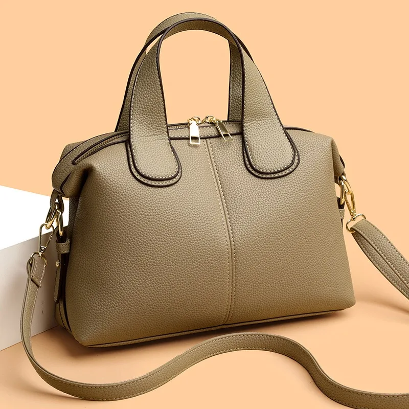 

PU Handbag Large Capacity Crossbody Bag Women New All-match High Fashion Shoulder Bag Large Capacity for Ladies simple Handbag