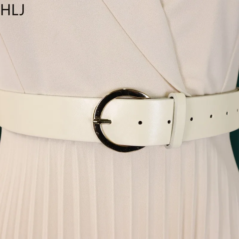 HLJ Summer New Elegant Bodycon Long Dress Women Solid Color Long Sleeves Pleated Dresses Female Office Birthday Party Vestidos