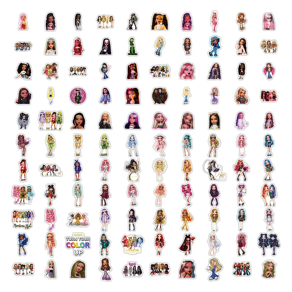 ملصق براتز لديكور دمية الكتابة على الجدران ، ملصق كرتون مقاوم للماء ، كمبيوتر محمول ، حافظة هاتف ، لوح تزلج ، للأطفال ، 10 من ، 30 من ، 50 من ، لعبة الدراجة النارية