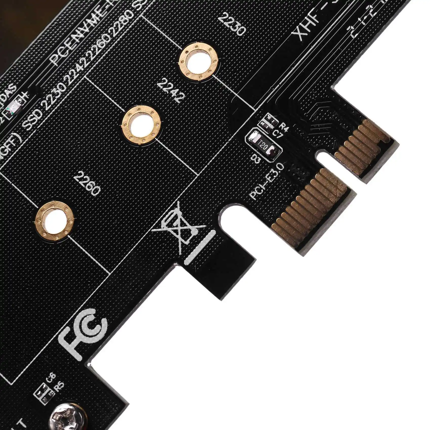 N82R Schede aggiuntive Adattatore PCIE a M2 PCI Express 3.0 X1 a NVME SSD M2 PCIE Raiser Adattatore Supporto 2230 2242 2260 2280 M.2 SSD