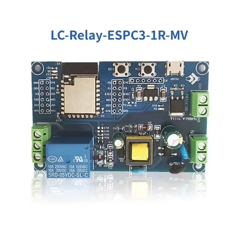 AC / DC powered WiFi Bluetooth ble 1 channel r elay module ESP32-C3/ESP-C3-12F development board For arduino Module Board