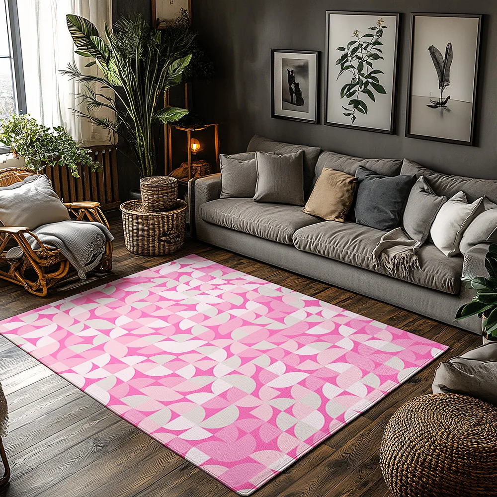 

Современный абстрактный розовый коврик для дома и улицы, моющийся напольный коврик, домашний декор, ковер для гостиной, нескользящий входной коврик