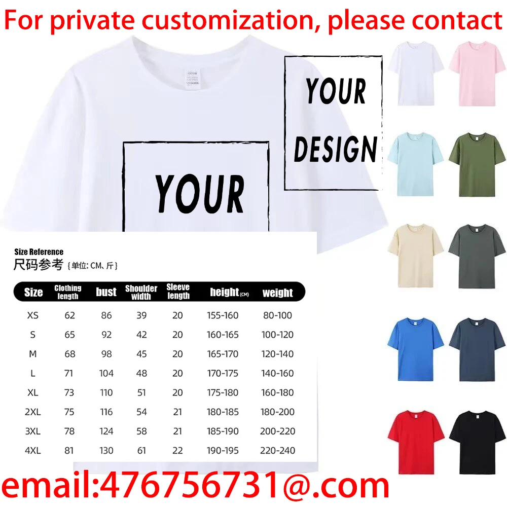 Camiseta 100% Algodão para Homens e Mulheres, Camiseta de Manga Curta, Roupas de Verão em Cores Sólidas, Tamanhos Grandes, Camisetas Para Hom