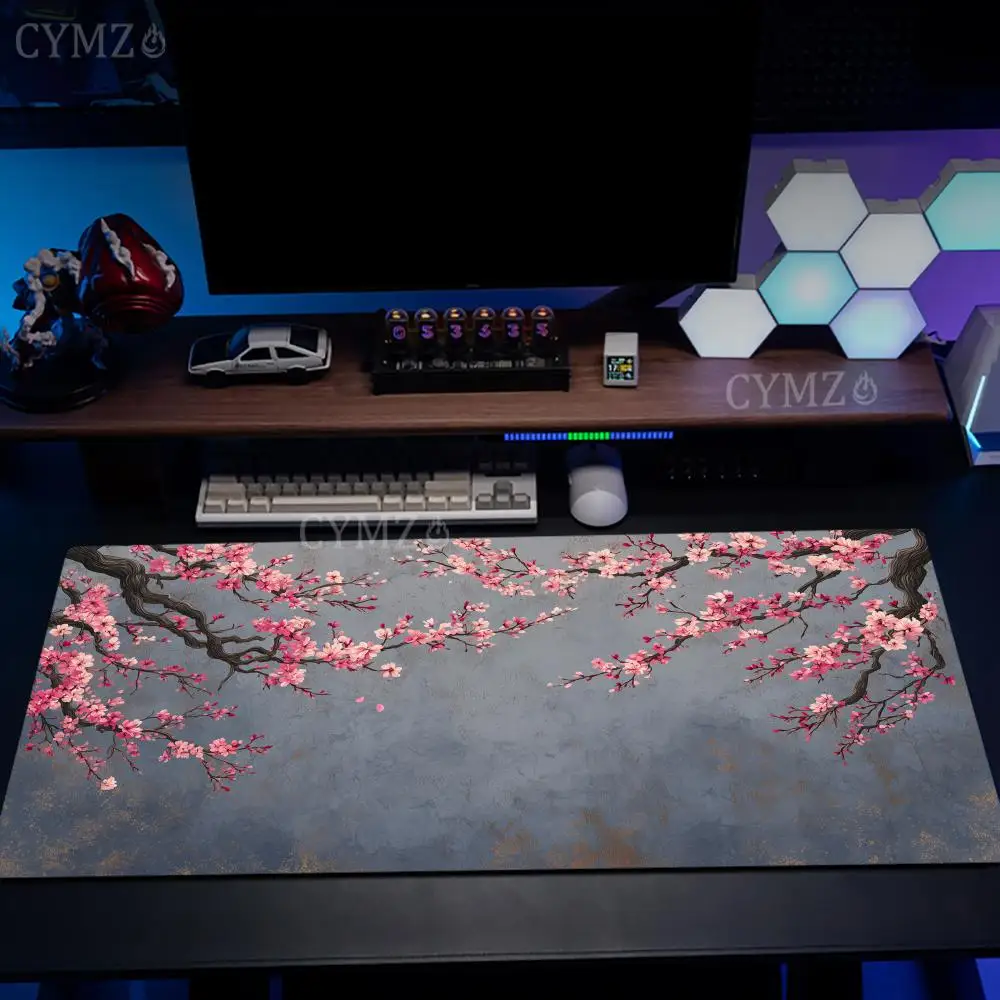 

Japanese cherry blossoms Mouse Pad Desk Mat Large Computer Office Carpet xxl mousepad Gamer gaming pc accessories Keyboard Rug