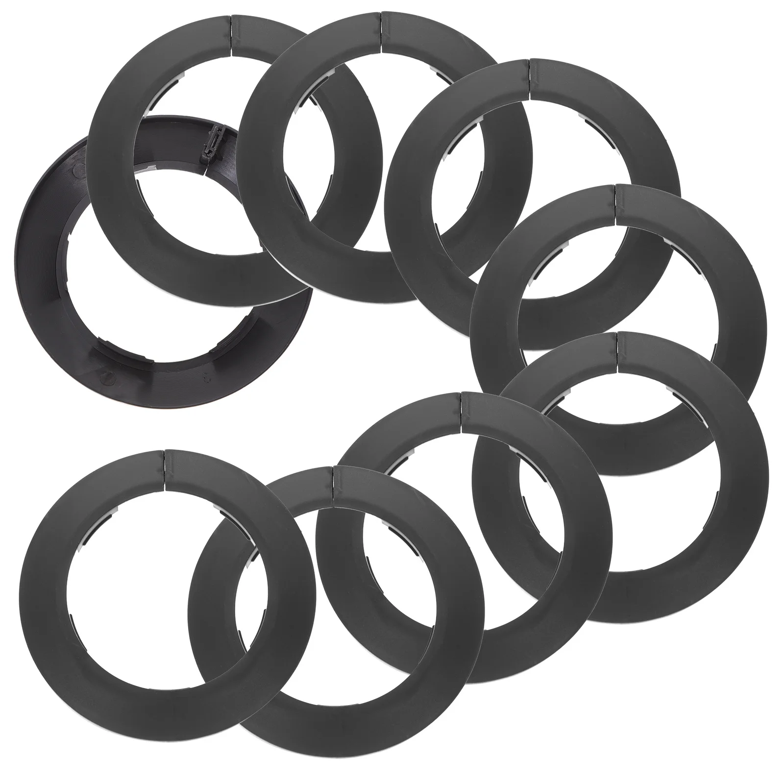 10Pcs Plumbing Pipe Decorative Covers Collar PVC Reusable Escutcheon Plates for Water Faucets Radiators Gas Valve