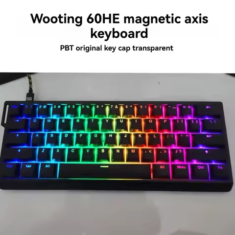 PBT Keycaps for Wooting 60HE Magnetic Axis Mechanical Keyboard Custom Original Handmade Keycaps for Mechanical Keyboard DIY