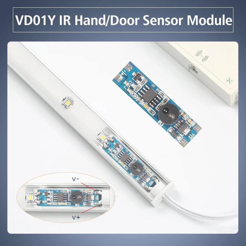 Hand proximity infrared induction led light switch 12V 24V for cabinet led strip light and led aluminum profile hand sensor