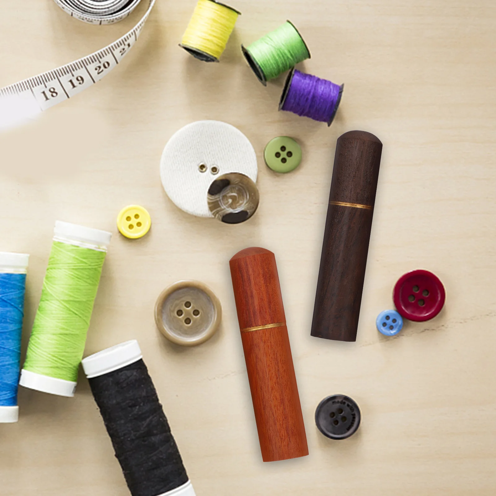 

4Pcs Wooden Needle Box Durable Wear-Resistant Material Large Capacity Organizer for Sewing Tools Needles Holder