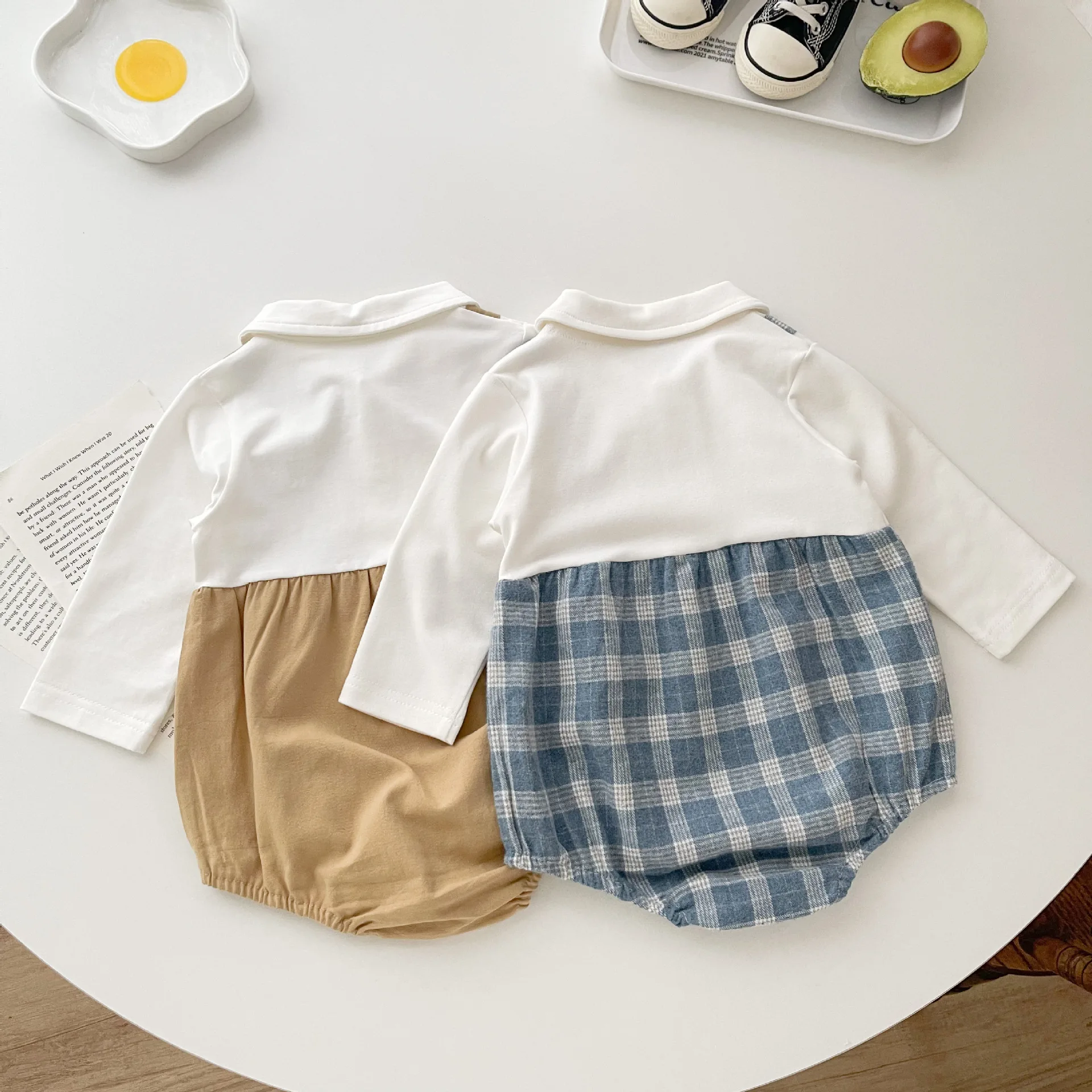 2025 Spring & Autumn Boys One Piece Outfit Korean Style Cotton Jumpsuit Newborn Baby Clothes 0-24 Months Infant Birthday Gift