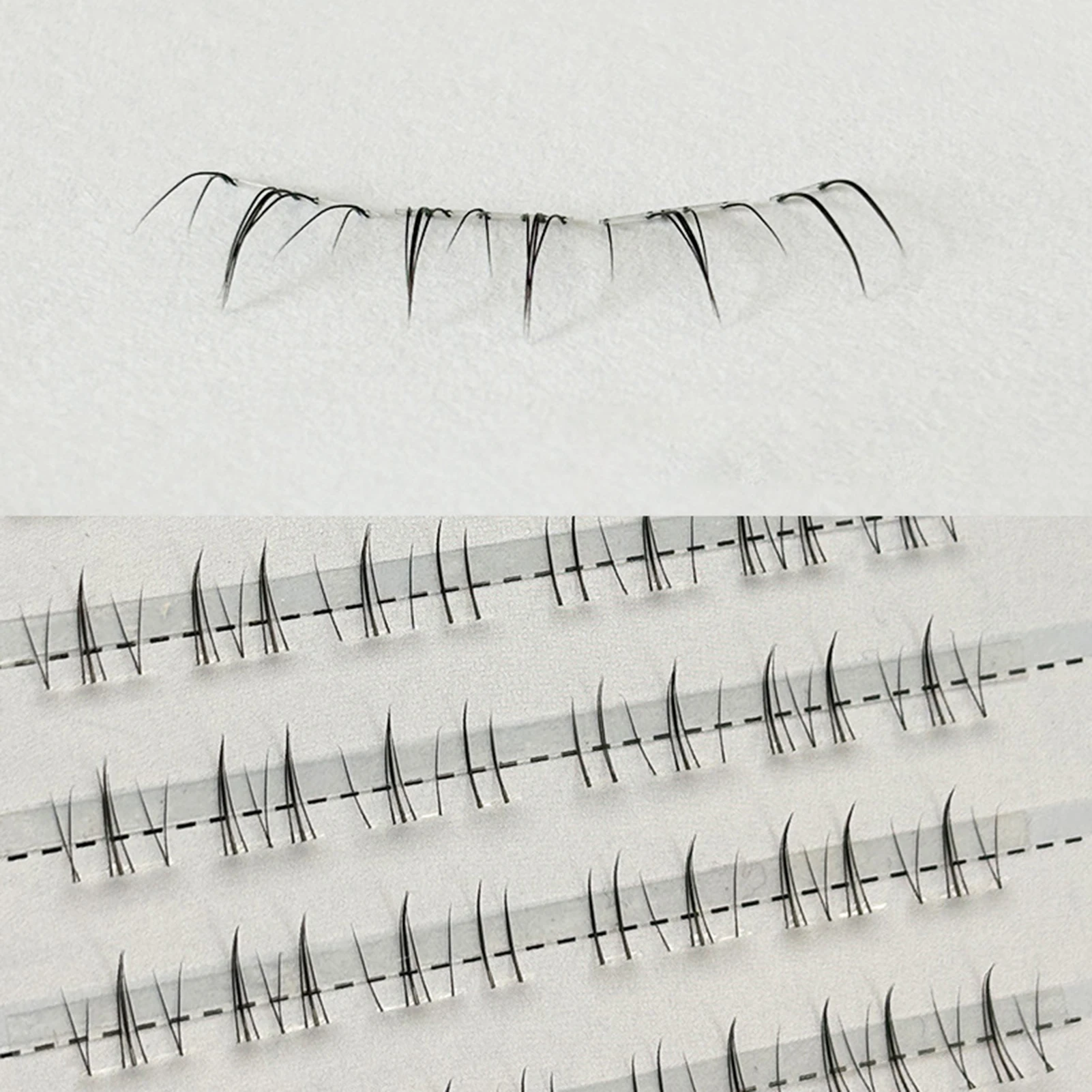 Under False Eyelashes Manga korean Natural Style Cluster Fluffy Lower Lash Extensions Reusable Handmade Soft bottom lashes