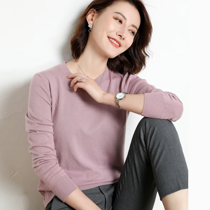 Women Sweater O-neck Spring Autumn Basic Pullover Warm Winter Casual Woman Jumpers Korean Fashion Knitted Bottoming Shirt 2022