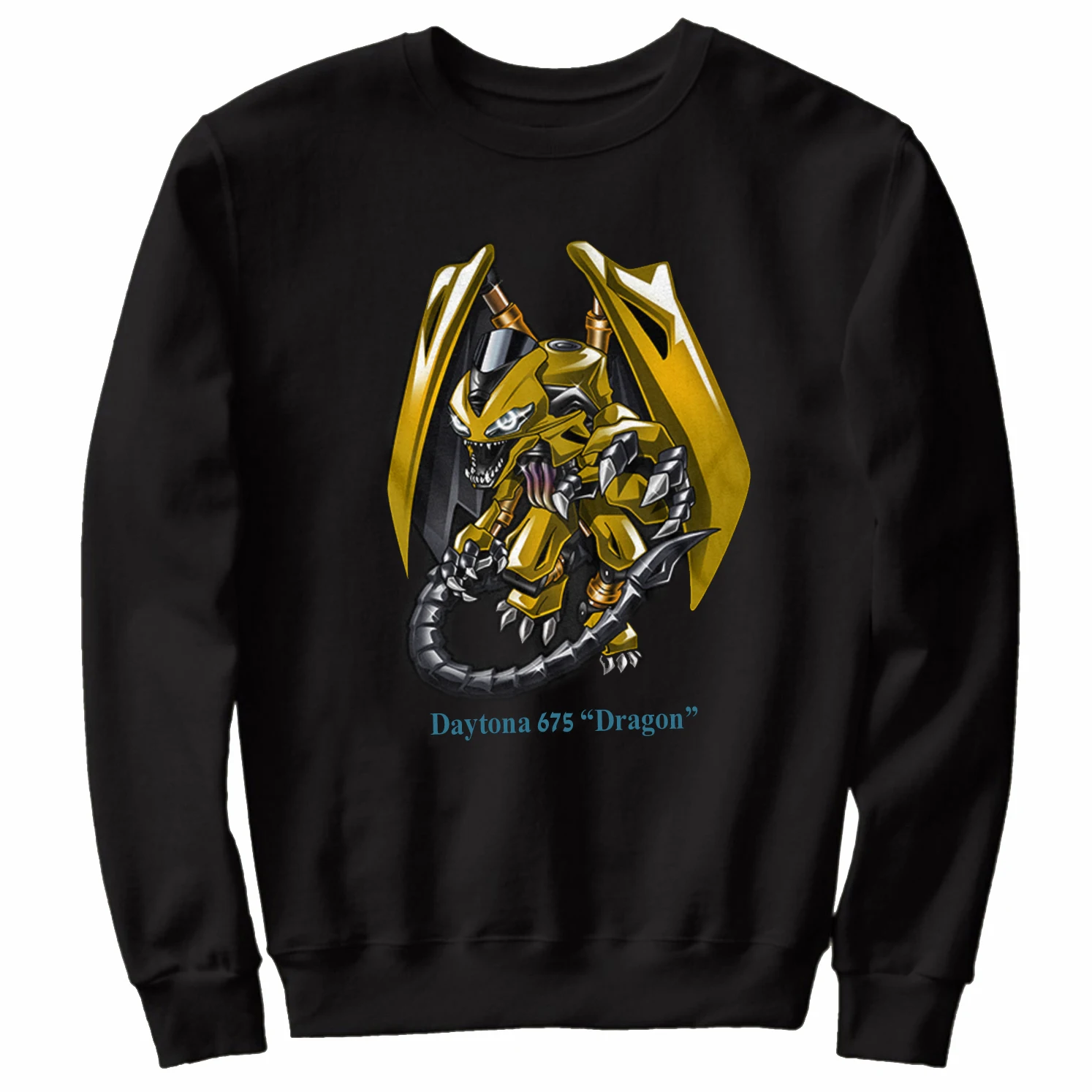 

Classic Motorcycle Daytona 675 Dragon Transfiguration Inspired Sweatshirts 100% Cotton Casual Mens Clothing Fashion Streetwear